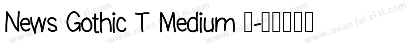 News Gothic T Medium 中字体转换
